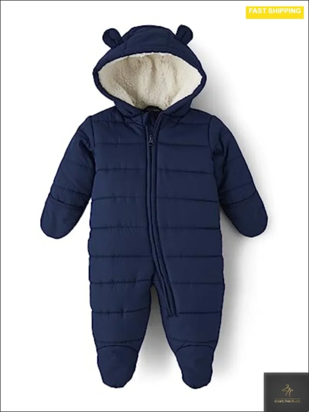 Baby Fleece Hooded Zip Front Bunting Snowsuit Water Resistant
